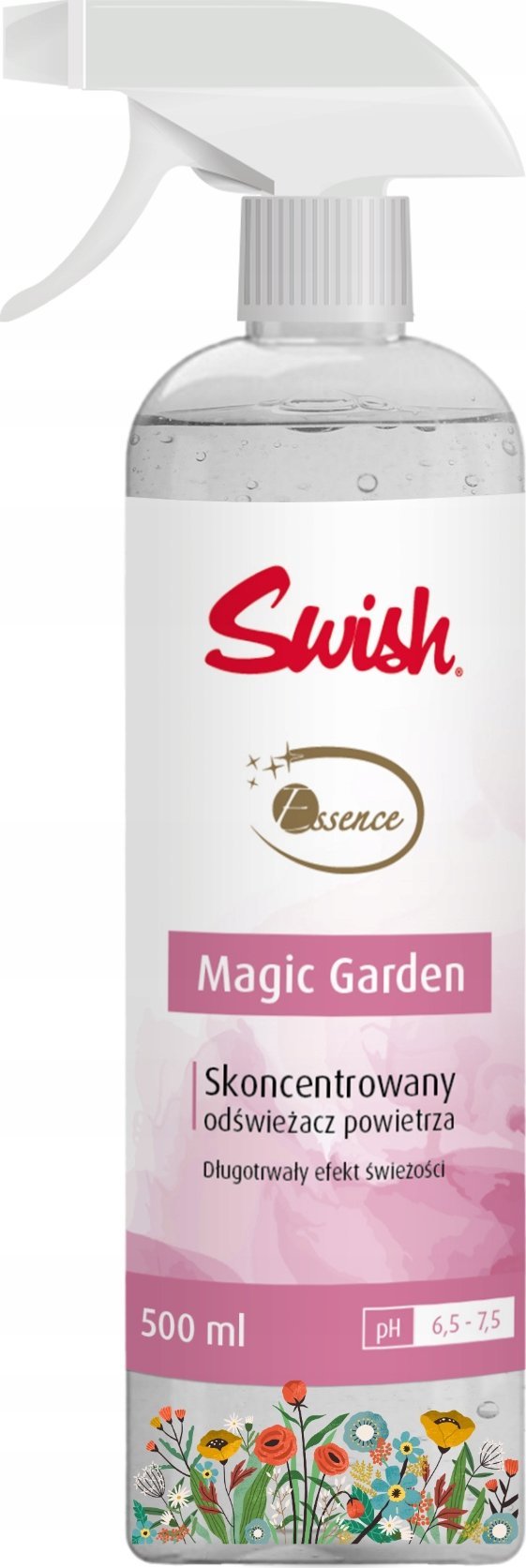 Swish Swish Essence Magic Garden - Wysoce skoncentrowany odświeżacz powietrza, Magiczny Ogród - 500 ml
