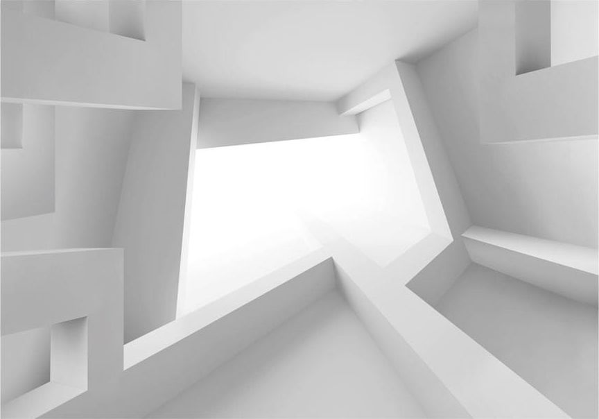 DecoNest Fototapeta - Biały pokój - 200X140