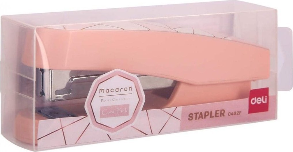 Zszywacz 24/6, 26/6 25 kartek różowy DELI