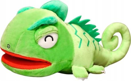 LeanToys Pluszowa Maskotka Smok Zielony Pacynka 30 cm