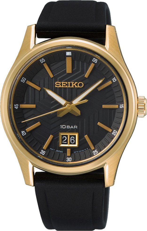 Zegarek Seiko Zegarek męski Seiko SUR560P1 czarny
