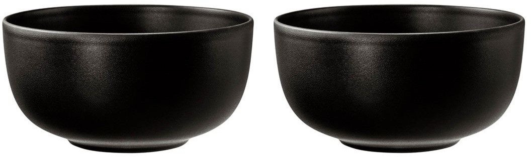Zestaw 2 okrągłych misek 17,5cm porcelana czarna Liberty Seltmann