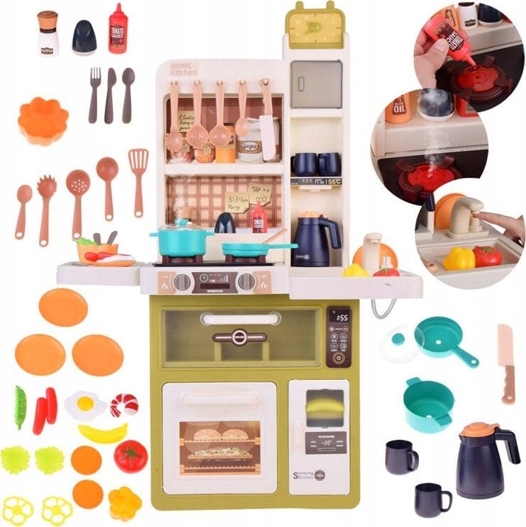 Interaktywna Kuchnia Lodówka Kran Zmywarka Naczynia akcesoria 55 el ZA5292