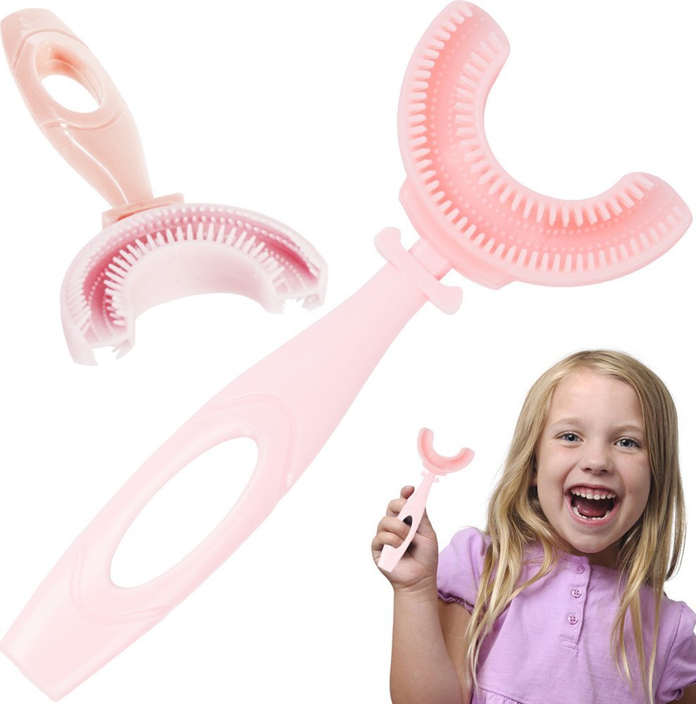 Verk Szczoteczka do zębów manualna silikonowa dla dzieci litera u 360 Szczoteczka do zębów manualna silikonowa dla dzieci litera u 360