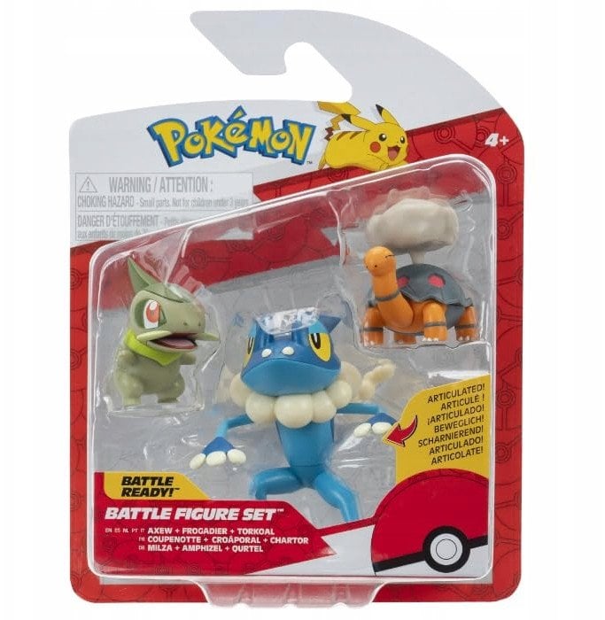 POKEMON BATTLE FIGURE 3 PK TORKOAL, AXEW, FROGADIE
