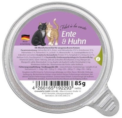 GranataPet Filet a la carte kaczka z kurczakiem karma mokra dla kota 85g