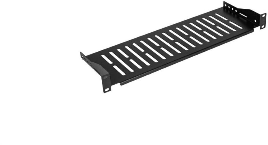 Półka stała do szafy RACK 19 1U 150mm czarna NEKU