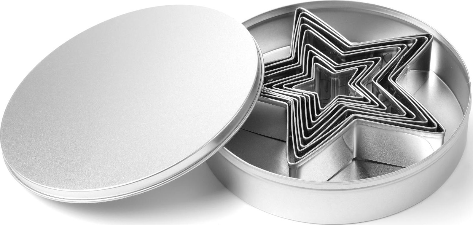 Hendi Forma wycinarka cukiernicza do ciasta szablon GWIAZDY - ZESTAW 9szt. - HENDI 673768 Forma wycinarka cukiernicza do ciasta szablon GWIAZDY - ZEST