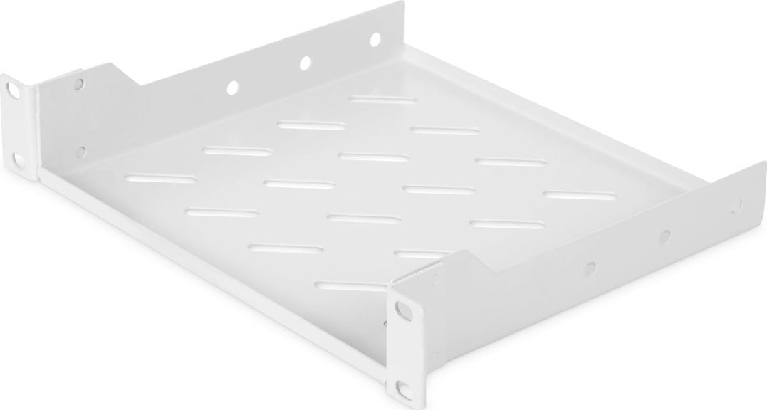 Digitus Digitus Półka stała 10" 1U 44x254x200 mm, mocowanie w dwóch punktach, kolor szary
