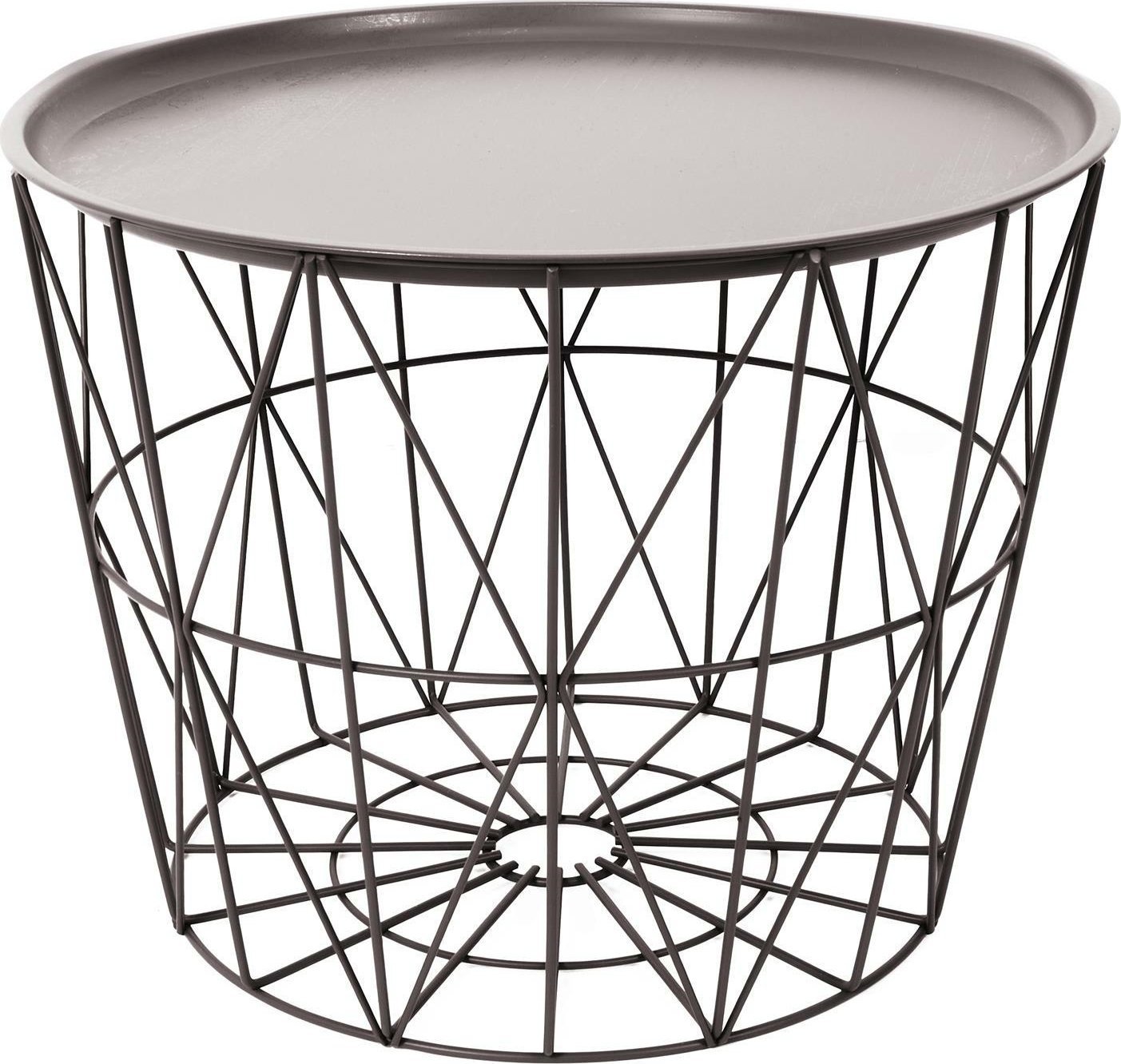 Intesi INTESI STOLIK/ KOSZ AWINION BEŻOWY CIEMNY