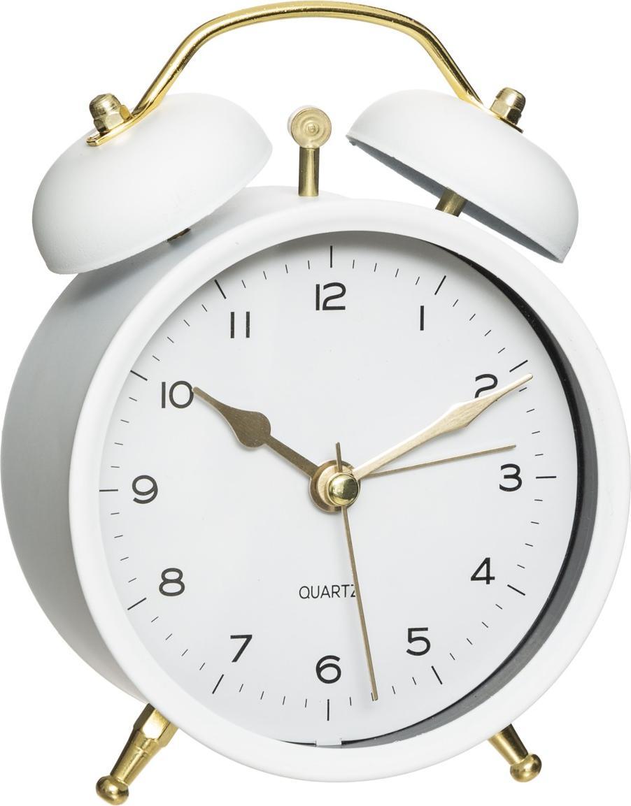 Atmosphera Zegarek do sypialni Z budzikiem Biały matowy Retro