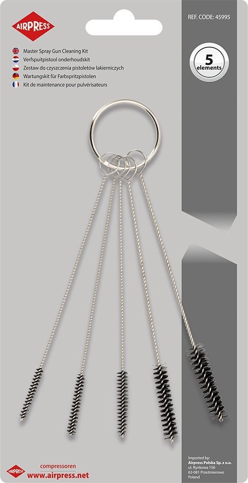 Airpress ZESTAW CZYSZCZĄCY DO PISTOLETÓW LAKIERNICZYCH 5 EL.