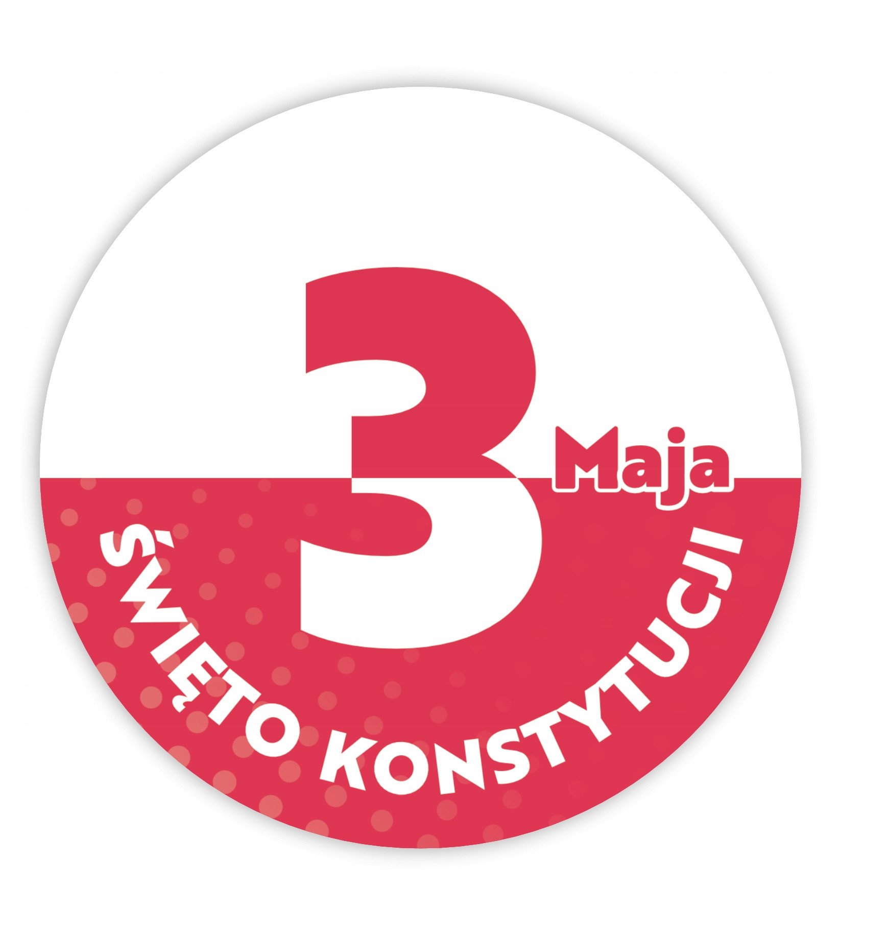 Naklejki patriotyczne - 3 maja 40mm 24szt