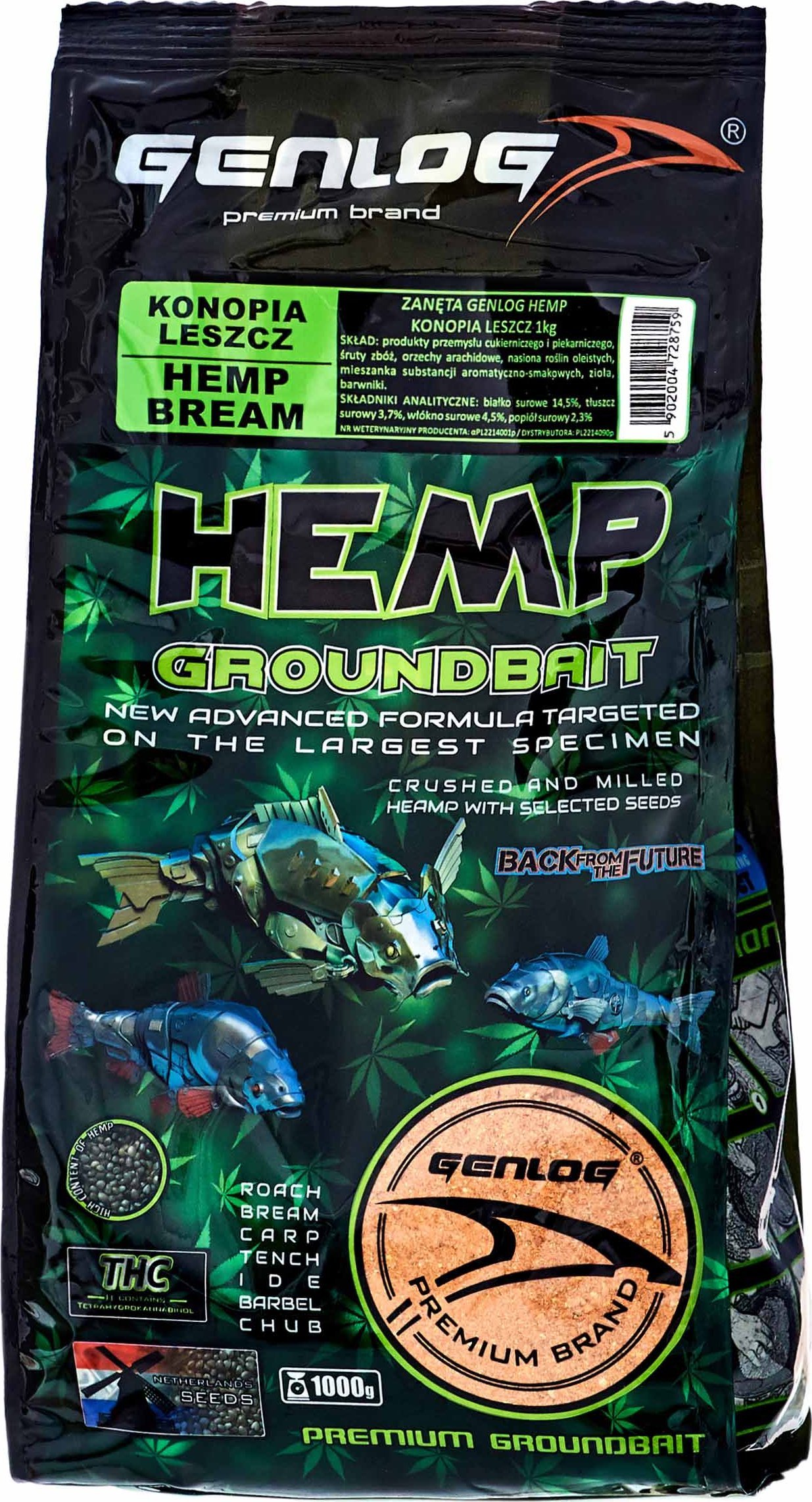 Genlog ZGH03 - GENLOG ZANĘTA HEMP - KONOPIA LESZCZ 1000g uniwersalny