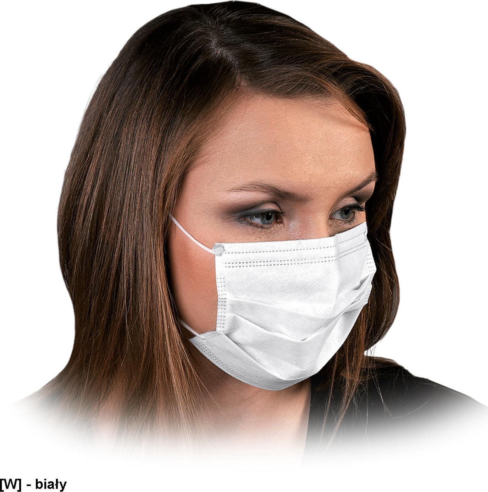 R.E.I.S. MAS-LOOP - Maseczka trójwarstwowa z polipropylenu, 10szt. w opakowaniu, - niebieski - UNI.