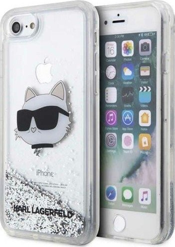 Karl Lagerfeld Etui Karl Lagerfeld KLHCI8LNCHCS Apple iPhone SE 2022/SE 2020/8/7 srebrny/silver hardcase Glitter Choupette Head