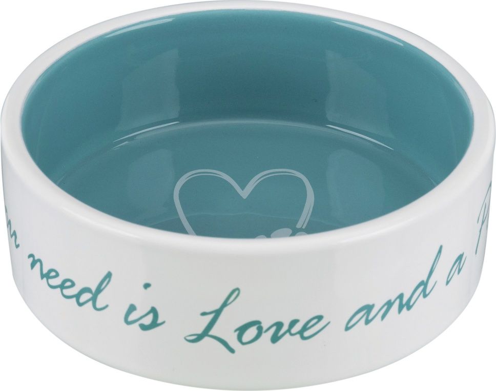 Trixie Miska ceramiczna kremowo-niebieska 0,8L