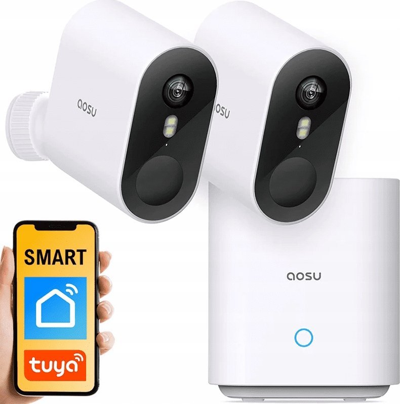 Kamera IP AOSU Zestaw SMART kamer Tuya Aosu SL-C6S-2H Wielofunkcyjny system bezpieczeństwa Zaawansowany tryb nocny