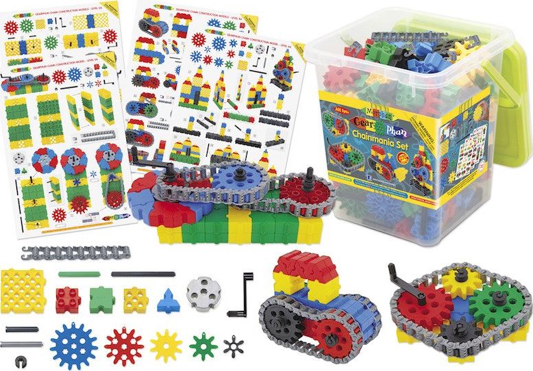 Morphun Gearphun Koła zębate i łańcuchy 270 el. - Klocki konstrukcyjne