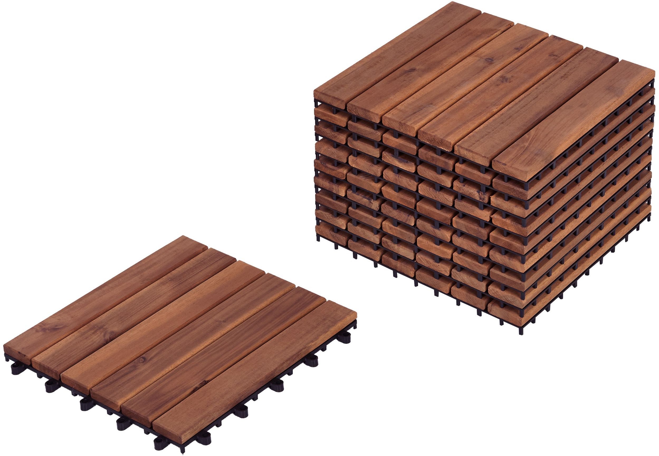 Płytki tarasowe ACCETTURA Certyfikowane drewno akacjowe Brązowy