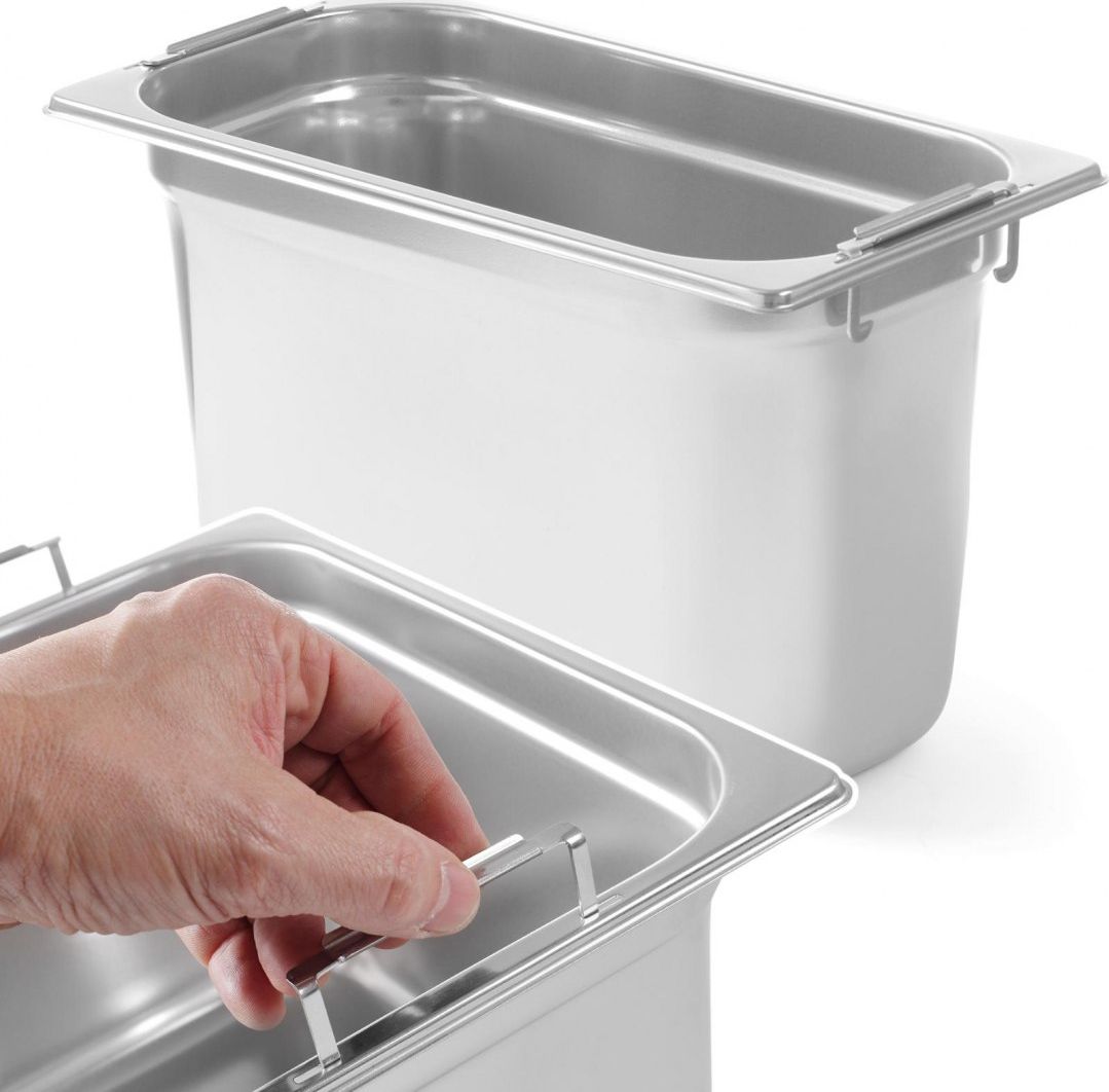 Hendi Pojemnik GN z chowanymi uchwytami stal nierdzewna GN1/3 325x176mm wys. 200mm - Hendi 803509