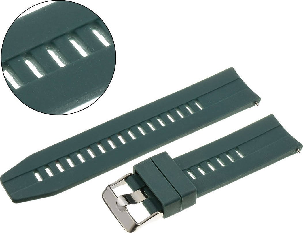 Pacific Pasek uniwersalny 22 mm silikonowy niebiesko-zielony + teleskopy, U28