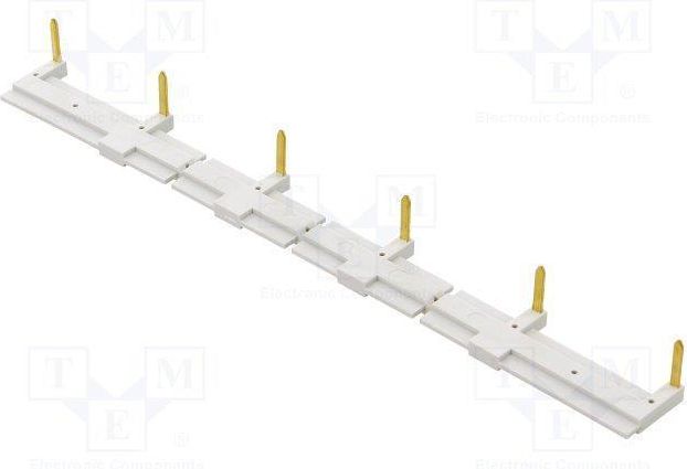 Relpol Złącze grzebieniowe 6-zębowe 10A 250V AC do gniazd i przekaźników szare ZGGZ4-1 (858829)