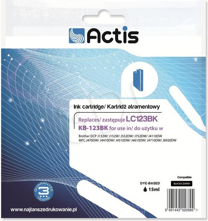 Tusz Actis Tusz KB-123BK / LC123Bk (black)