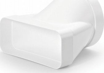 Rund/flad adapter Ø 150/89 x 222 mm.