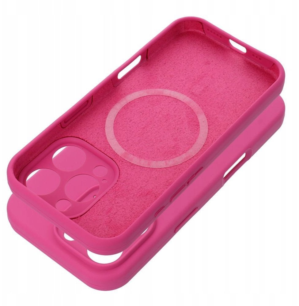 Futerał SILICONE 2mm do IPHONE 16 kompatybilny z MagSafe róż