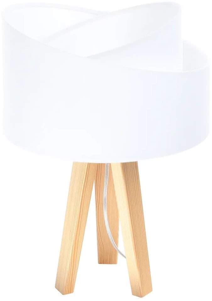 Lampa stołowa GEMSTONE biała/sosna BPS KONCEPT