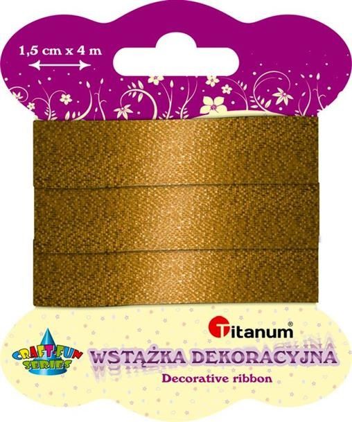 Titanum Wstążka metalizowana 15mm x 4m złota