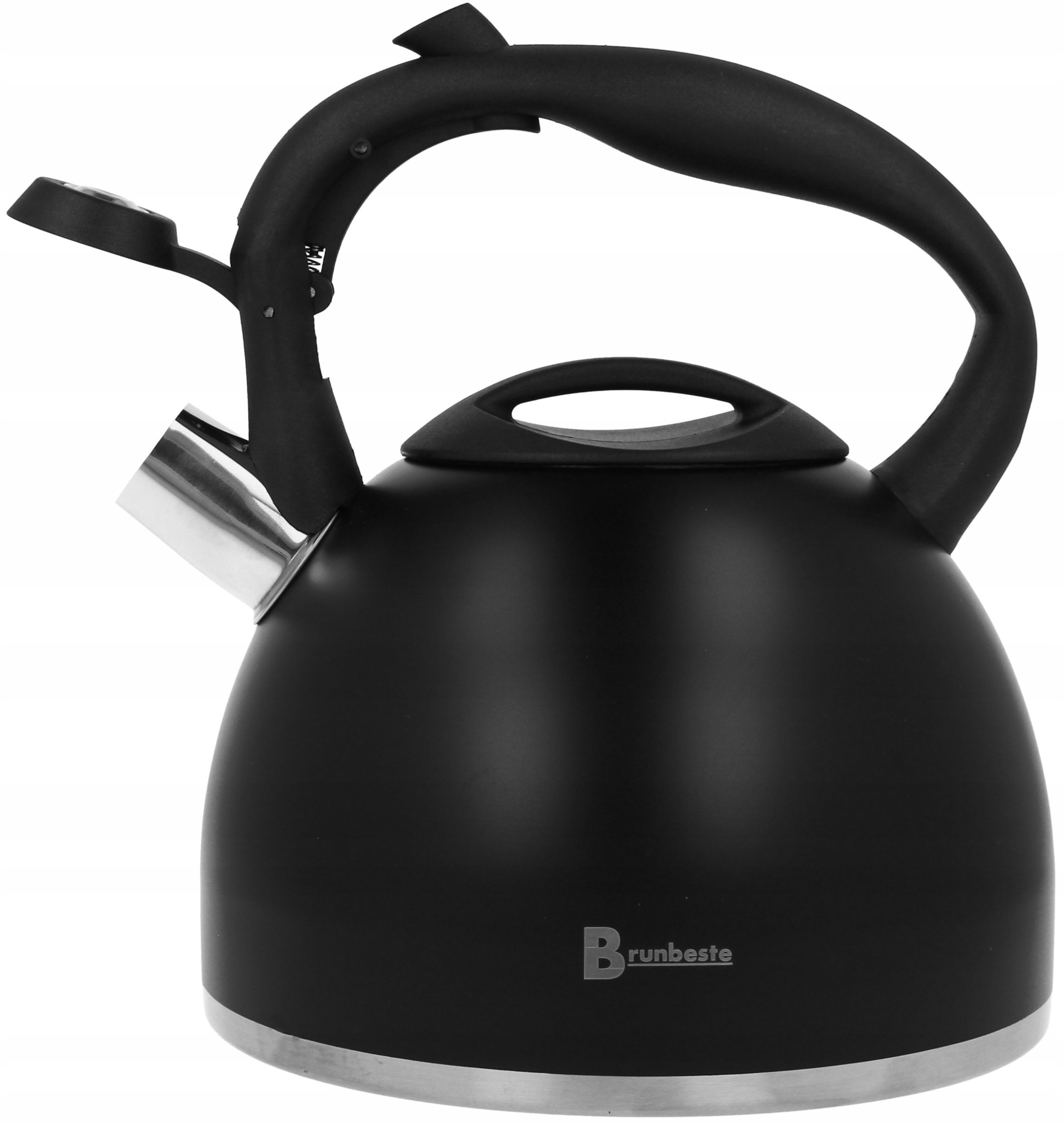 Brunbeste Czajnik na gaz stalowy z gwizdkiem indukcyjnym, 2.7L, matowy czarny BB-2442