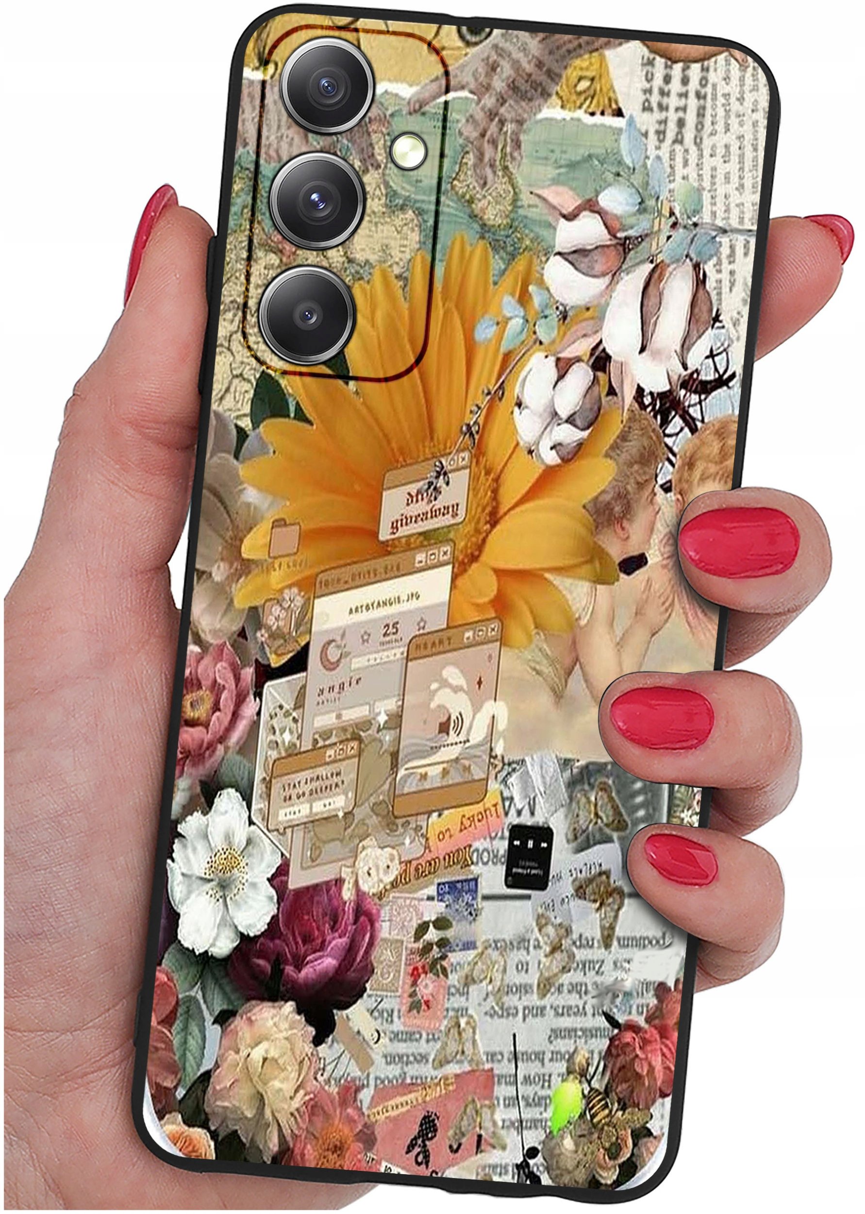 ETUI do Samsung Galaxy M23 5G WZORY |SILIKONOWE MATT CASE + SZKŁO 9H