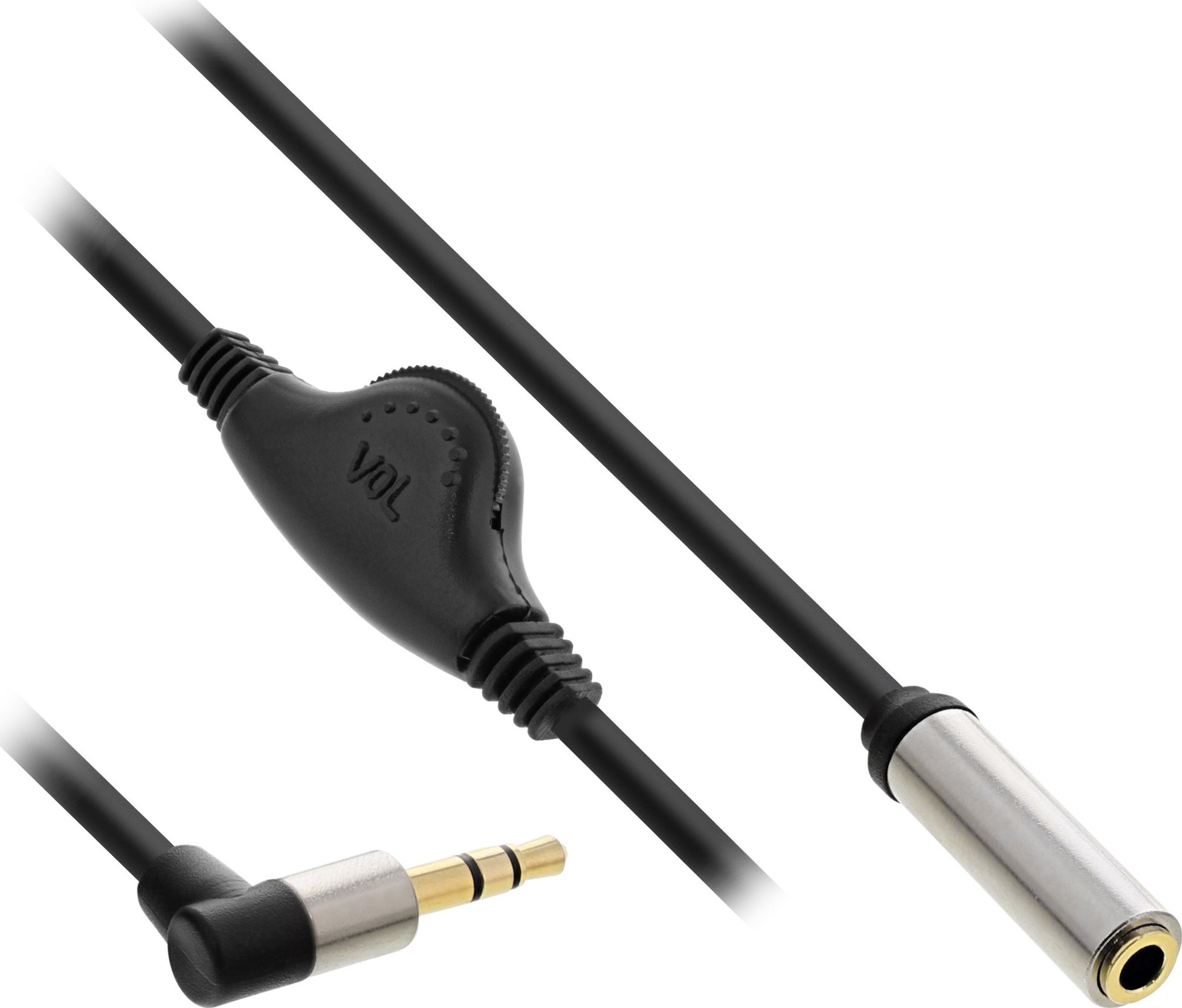 Kabel InLine Jack 3.5mm - Jack 3.5mm 0.25m czarny (99253C)