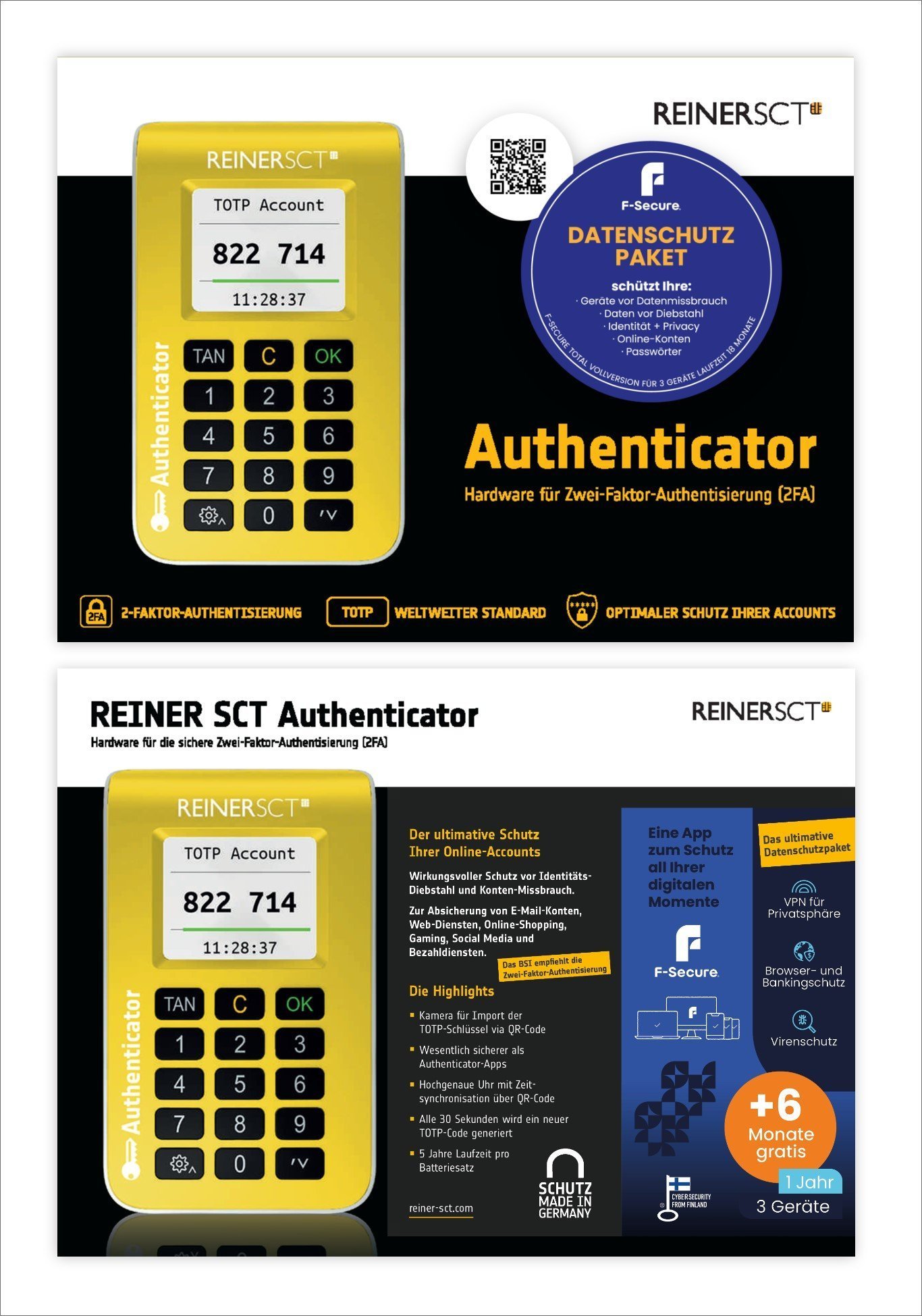 Reiner REINER SCT Authenticator - F-Secure Datenschutzpaket