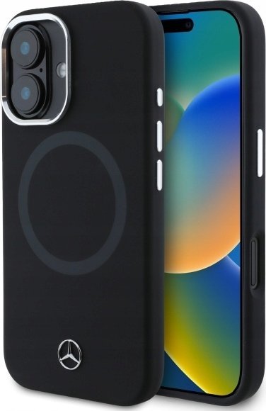 Mercedes Mercedes MEHMP16S23SUTTK iPhone 16 6.1" black/black hardcase Silicone Tonal Logo MagSafe