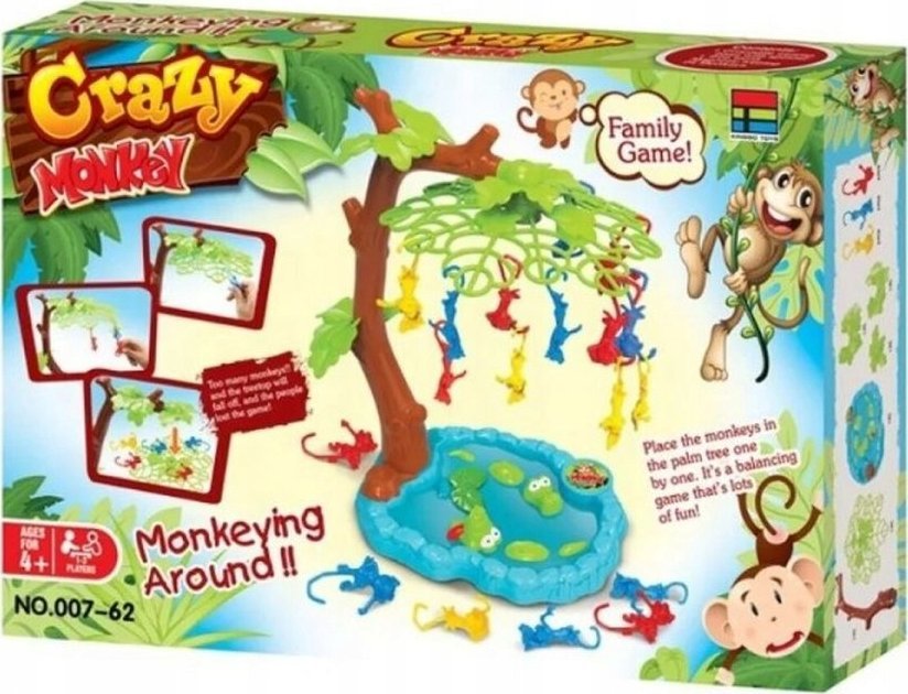 Gra zręcznościowa Crazy Monkey SPADAJĄCE MAŁPKI Skaczące Małpy, Drzewko