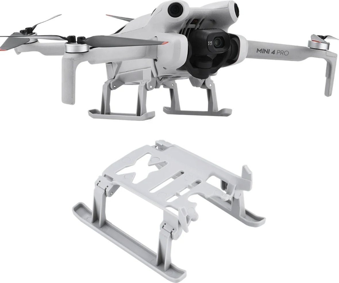 BRDRC SKŁADANE SANKI NÓŻKI PODWOZIE PŁOZY DO LĄDOWANIA DJI MINI 4 PRO - SZARE