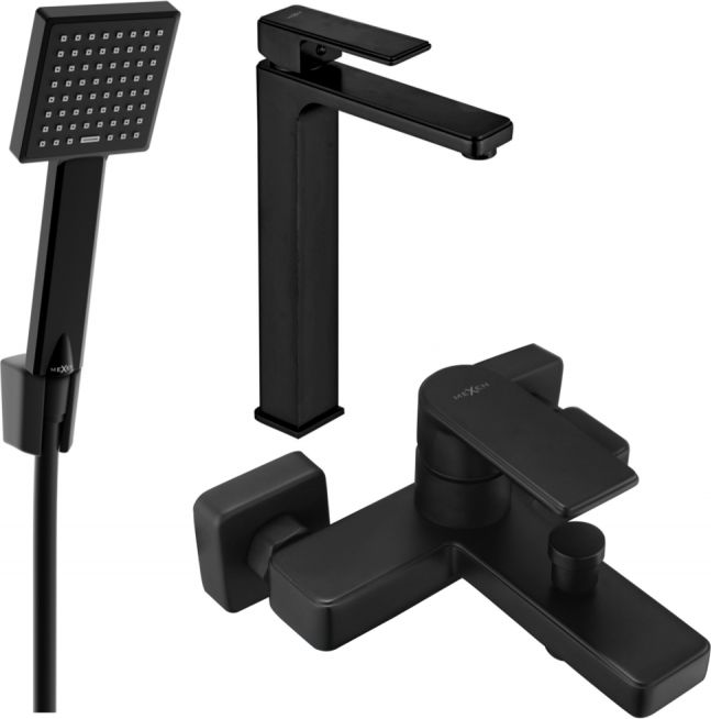 Mexen Mexen Mino R45 zestaw wannowy, czarny - 72413R45-70