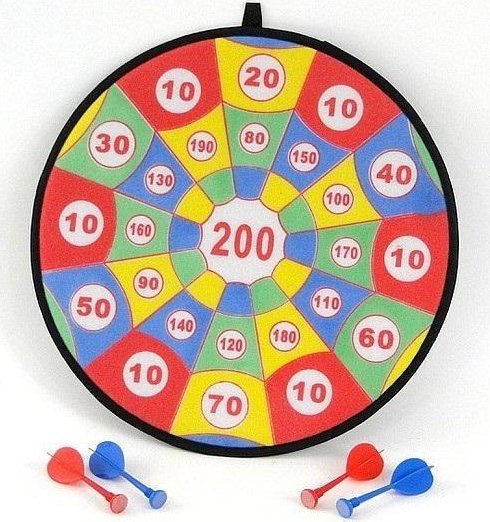 Tarcza z rzutkami na rzep