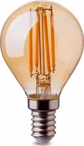 V-TAC Żarówka LED V-TAC 4W Filament E14 P45 Kulka Bursztyn VT-1835 2200K 350lm