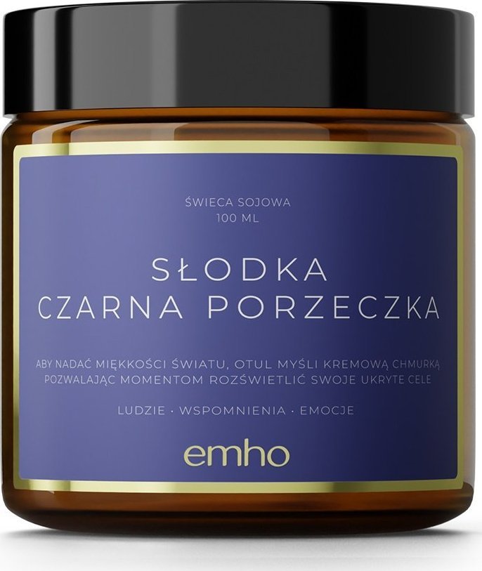 Emho Świeca sojowa zapachowa SŁODKA CZARNA PORZECZKA