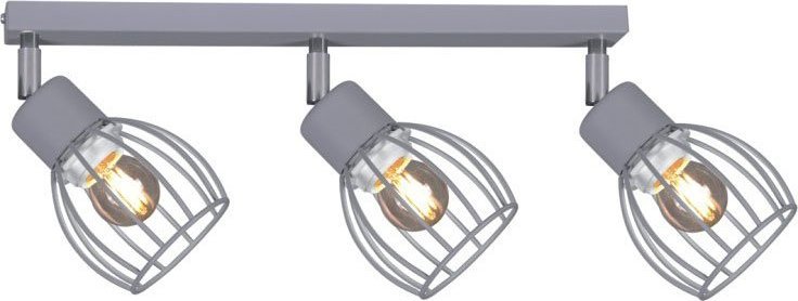 Lampa sufitowa Lumes Szara druciana lampa sufitowa reflektory - S156-Mikela