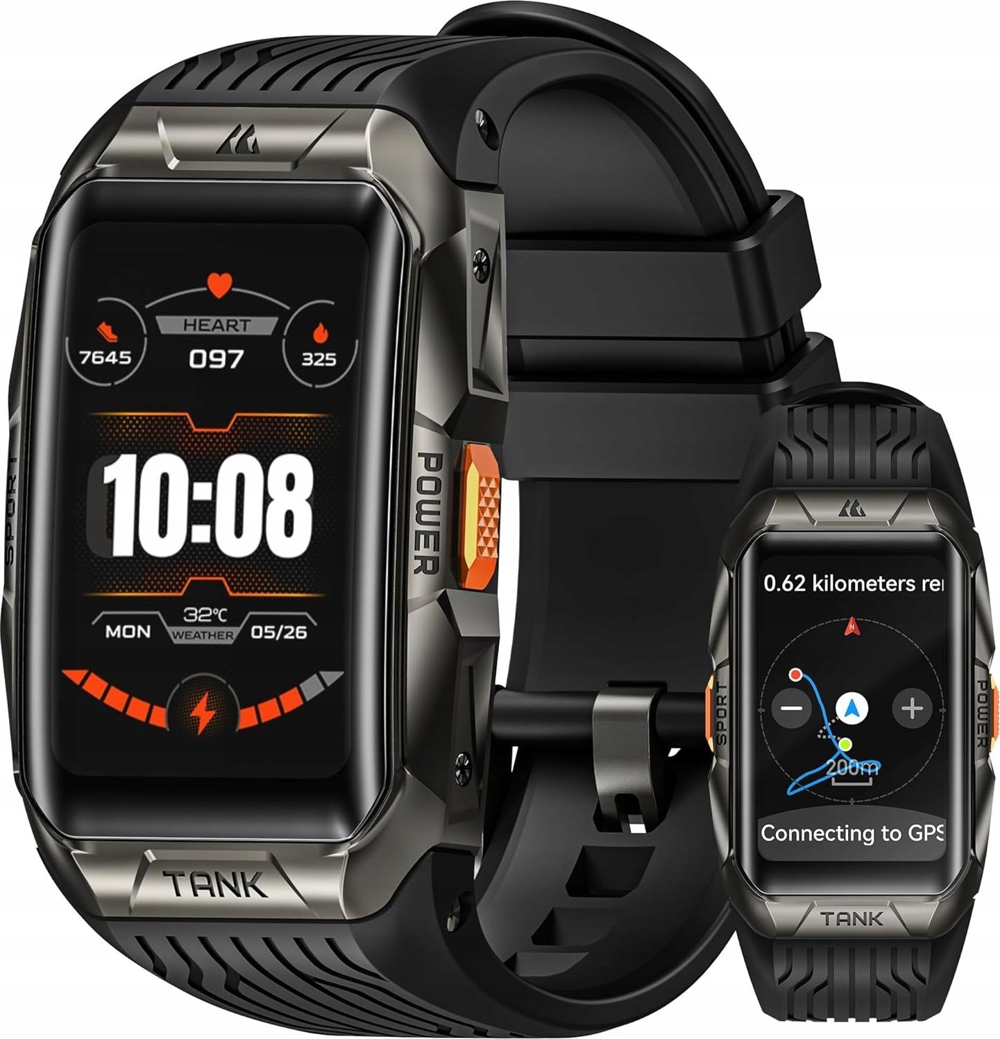 KOSPET Tank X2 Ultra Smartwatch GPS Fitness wodoszczelność 50 m Bluetooth