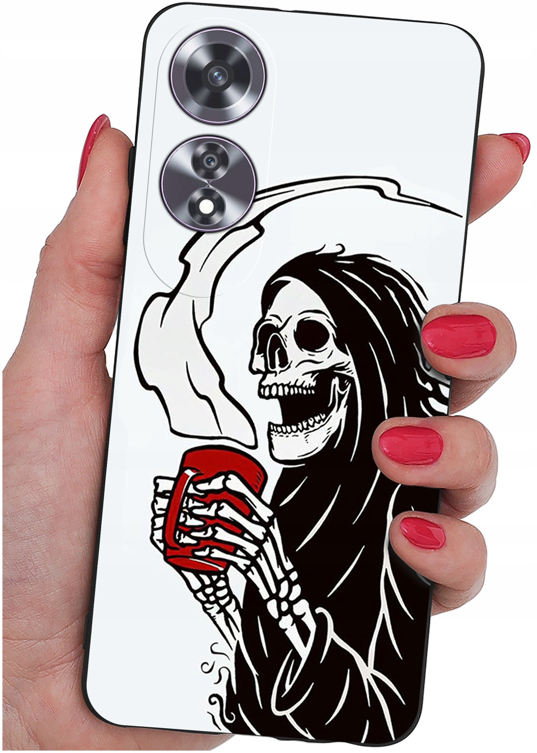 krainaGSM Etui do Oppo A60 4G wzory | SILIKONOWE MATT CASE + SZKŁO 9H