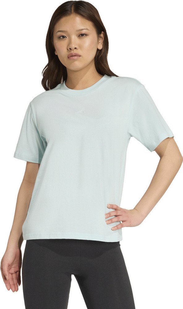 Koszulka damska adidas Essentials Small Logo Cotton jasnoniebieska JY4965 L