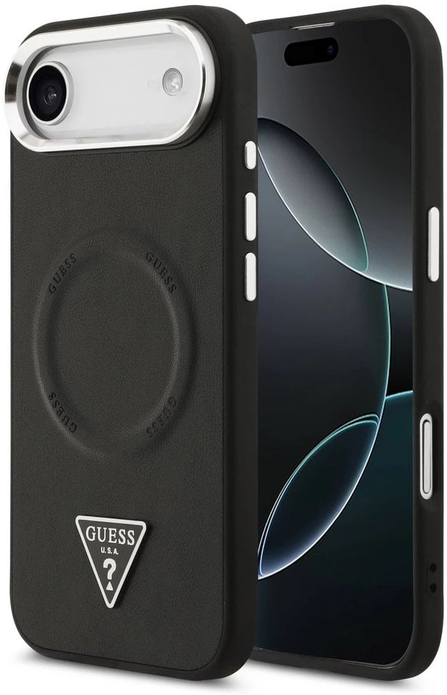 Etui Guess Triangle Logo MagSafe do iPhone Air czarny