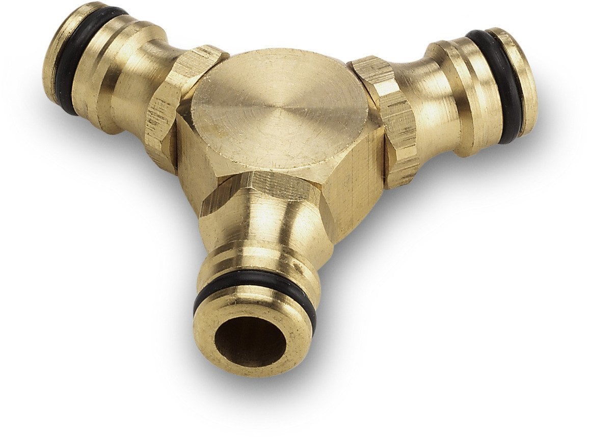 CONNECTOR 3 WAY BRASS HAUSHALT