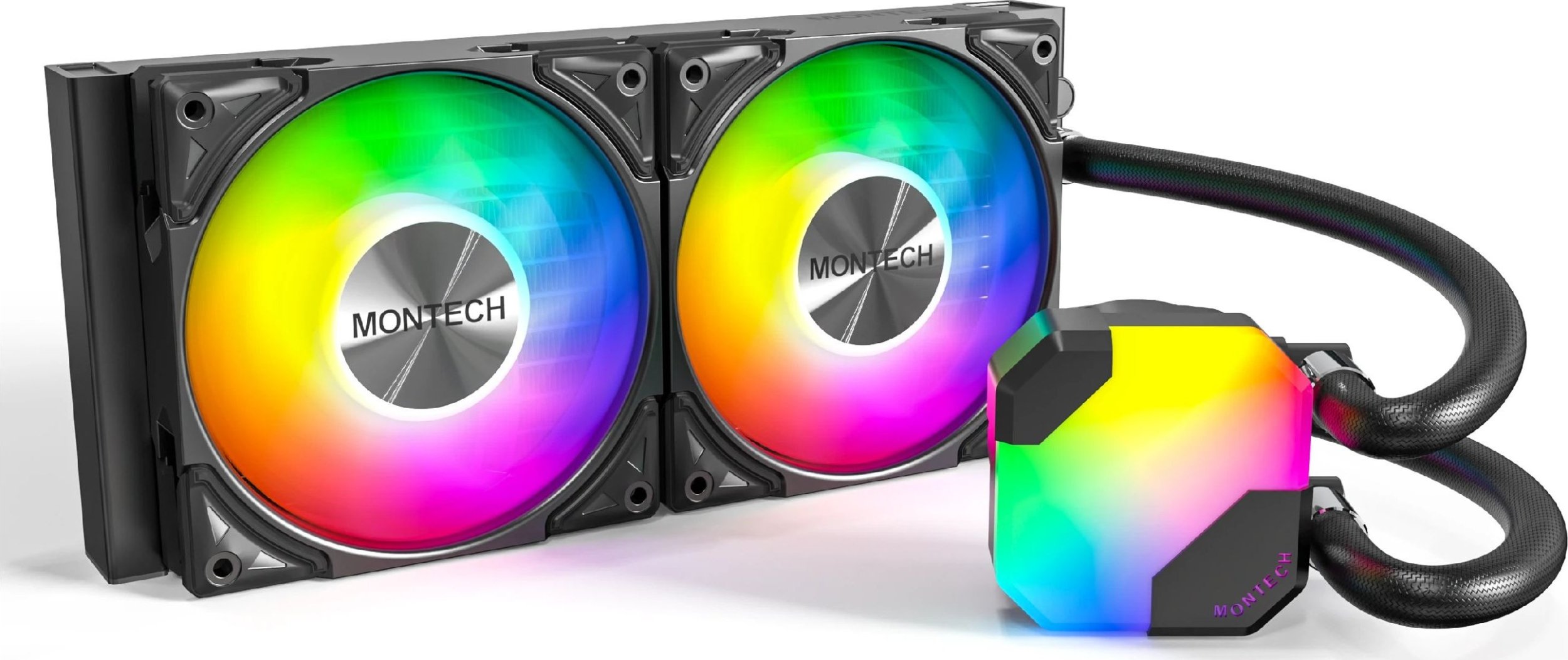 Chłodzenie wodne Montech Montech Hyper Flow ARGB AIO Wasserkühlung, schwarz - 240 mm